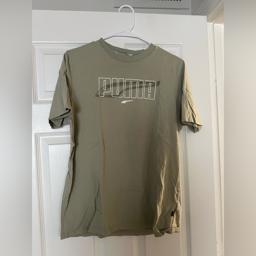 PUMA Men's Khaki Short Sleeve Tee